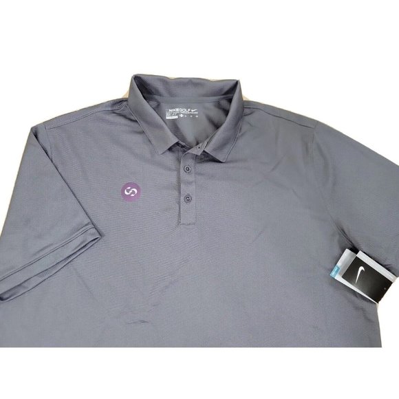 NEW - Nike Golf Men's XL Polo Shirt Gray Short Sleeve NWT Chest Patch Logo - Picture 1 of 10